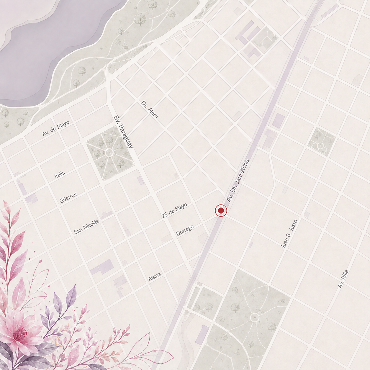 Mapa zona Salón Sanmarinense, Pergamino
